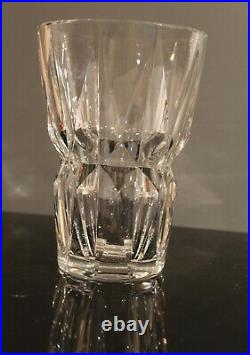 Grand vase massif en cristal de Saint louis modèle camaret H 25 cm
