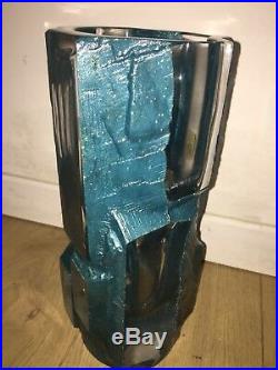 Grand vase moderniste DAUM France cristal Baldaccini modèle César (28,5cm)