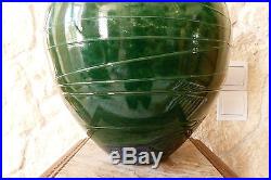 Grand vase ovoïde JEAN CLAUDE NOVARO en verre soufflé signé et daté 1996 ref 583
