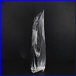 Grand vase soliflore en cristal de Baccarat signature signé 32,5 cm sixties 1960
