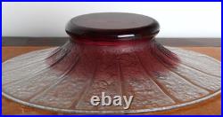 Grande Coupe A Côtes Charles Schneider Le Verre Français Art Deco Daum, Gallé Grande Coupe A Côtes Charles Schneider Le Verre Français Art Deco Daum, Gallé
