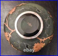 Grande coupe ou saladier Victor SAGLIER Art Nouveau Japonisant / DAUM / LEGRAS