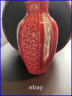 Gustave de Bruyn Fives Lille vase barbotine Art Nouveau numéroté 5164
