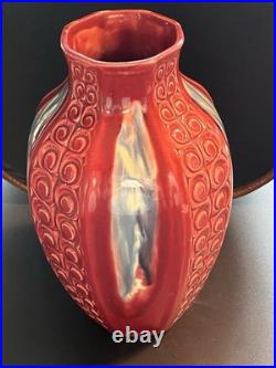 Gustave de Bruyn Fives Lille vase barbotine Art Nouveau numéroté 5164