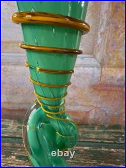 Guy Untrauer Vase en verre soufflé signé daté 1990 H 27 cm Art Glass
