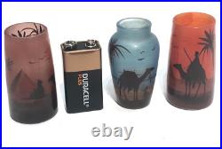 INTROUVABLES SCAILMONT H. MARTIN TROIS VASES MINIATURES Haut. 6cm Parfait état