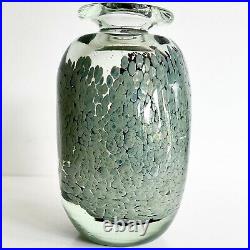 Important 4kg Vase en verre de Jean Claude Novaro Design 80-90 Biot era Monod