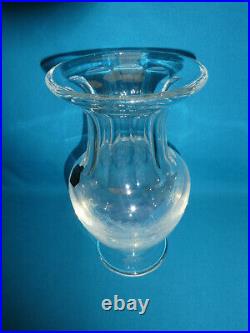 Important Vase Balustre En Cristal Taillé Et Gravé De Saint Louis