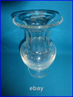 Important Vase Balustre En Cristal Taillé Et Gravé De Saint Louis