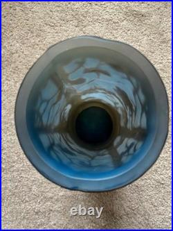 Important Vase En Pte De Verre Signé Gallé Tip