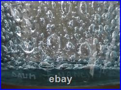 Important vase tronconique en cristal bullé signé DAUM Important vase tronconique en cristal bullé signé DAUM