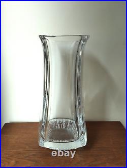 Imposant Et Lourd Vase En Cristal Signé Daum France Série Cratère Vers 1970