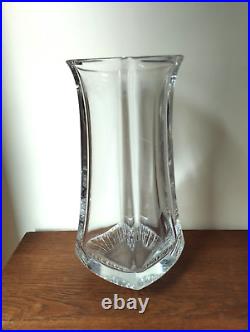 Imposant Et Lourd Vase En Cristal Signé Daum France Série Cratère Vers 1970