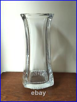 Imposant Et Lourd Vase En Cristal Signé Daum France Série Cratère Vers 1970