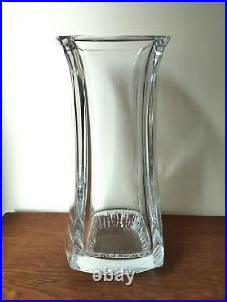 Imposant Et Lourd Vase En Cristal Signé Daum France Série Cratère Vers 1970