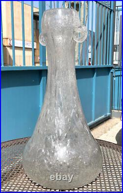Imposant Vase En Verre Bulle Art Deco Charles Schneider Le Verre Francais 1930