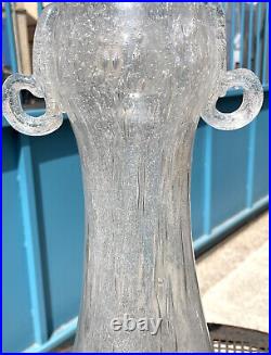Imposant Vase En Verre Bulle Art Deco Charles Schneider Le Verre Francais 1930