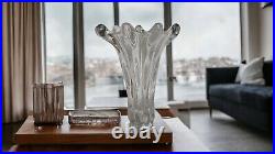 Imposant vase cristal d art de vannes style baccarat, Daum. Art collection