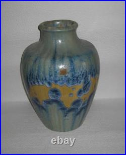 Imposant vase en céramique de Pierrefonds émail à cristallisations