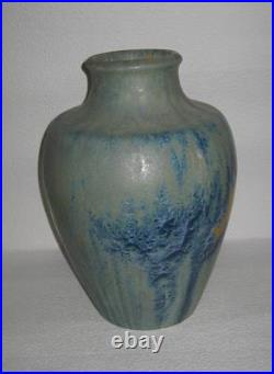 Imposant vase en céramique de Pierrefonds émail à cristallisations