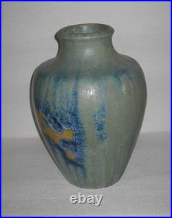 Imposant vase en céramique de Pierrefonds émail à cristallisations