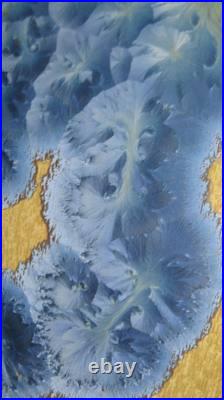 Imposant vase en céramique de Pierrefonds émail à cristallisations