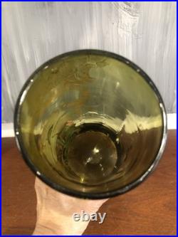 JOLIE PAIRE DE VASES EN VERRE ÉMAILLÉ (accident sur un) PAVOTS LEGRAS