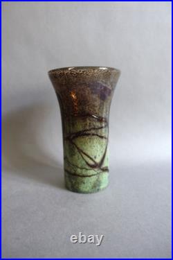 Jean-Claude Novaro (1943-2014) maître verrier vase en pâte de verre soufflée