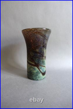 Jean-Claude Novaro (1943-2014) maître verrier vase en pâte de verre soufflée