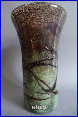 Jean-Claude Novaro (1943-2014) maître verrier vase en pâte de verre soufflée