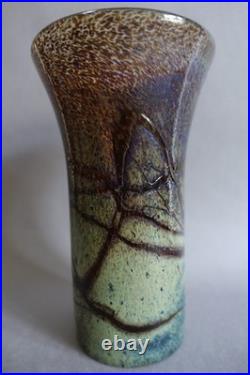 Jean-Claude Novaro (1943-2014) maître verrier vase en pâte de verre soufflée