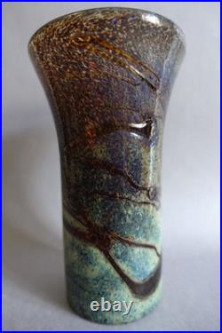 Jean-Claude Novaro (1943-2014) maître verrier vase en pâte de verre soufflée