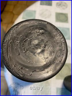 Joli paire de vase signe galle en pate de verre tres beau execute dans les annee