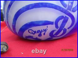 Joli vase signé DEGUE motifs géométriques