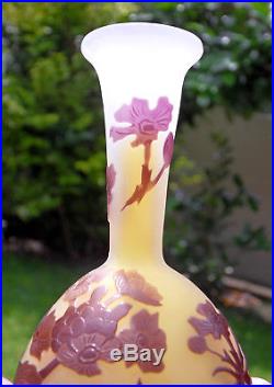 Joli vase soliflore Galle fleurs des champs, parfait, era daum 1900