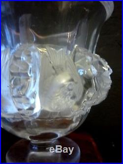 LALIQUE FRANCE Vase dampierre cristal
