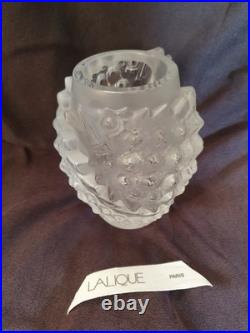 LALIQUE France Vase poissons 13 cm
