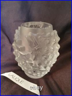 LALIQUE France Vase poissons 13 cm