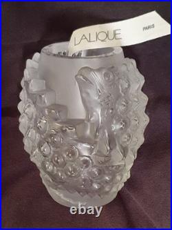 LALIQUE France Vase poissons 13 cm LALIQUE France Vase poissons 13 cm