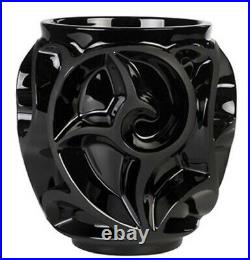 LALIQUE Grand vase Tourbillons noir (48679)