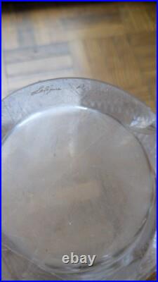 LALIQUE Vase FOUGERES 1951- verre préssé-moulé, parfait état