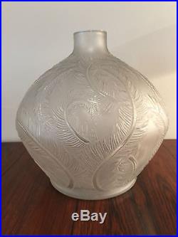 LALIQUE vase plumes 1920