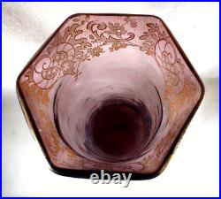 - LEGRAS Vase tube RIVOLI -décor d'un Monoplan et dorures- circa 1910 - LEGRAS Vase tube RIVOLI -décor d'un Monoplan et dorures- circa 1910