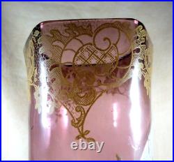 - LEGRAS Vase tube RIVOLI -décor d'un Monoplan et dorures- circa 1910 - LEGRAS Vase tube RIVOLI -décor d'un Monoplan et dorures- circa 1910