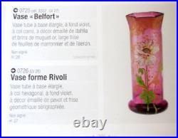 - LEGRAS Vase tube RIVOLI -décor d'un Monoplan et dorures- circa 1910 - LEGRAS Vase tube RIVOLI -décor d'un Monoplan et dorures- circa 1910