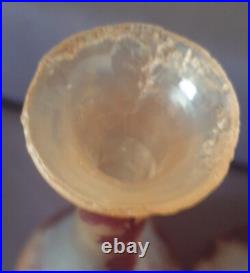 LEGRAS, très belle paire de vases en verre émaillé, série Rubis