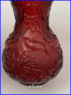 Lalique France Vase En Cristal Modèle Arabesque Lalique France Vase En Cristal Modèle Arabesque