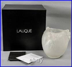 Lalique France Vase Perruches Cire Perdue Cristal Crystal Lost Wax 49 Pieces New