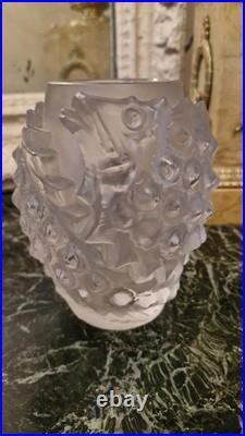 LaliqueVase en cristal à décor de poisson