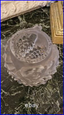 LaliqueVase en cristal à décor de poisson